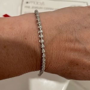 14 carat white gold with 1 carat diamond bracelet